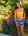 COW PRINT KELLY SHORTS